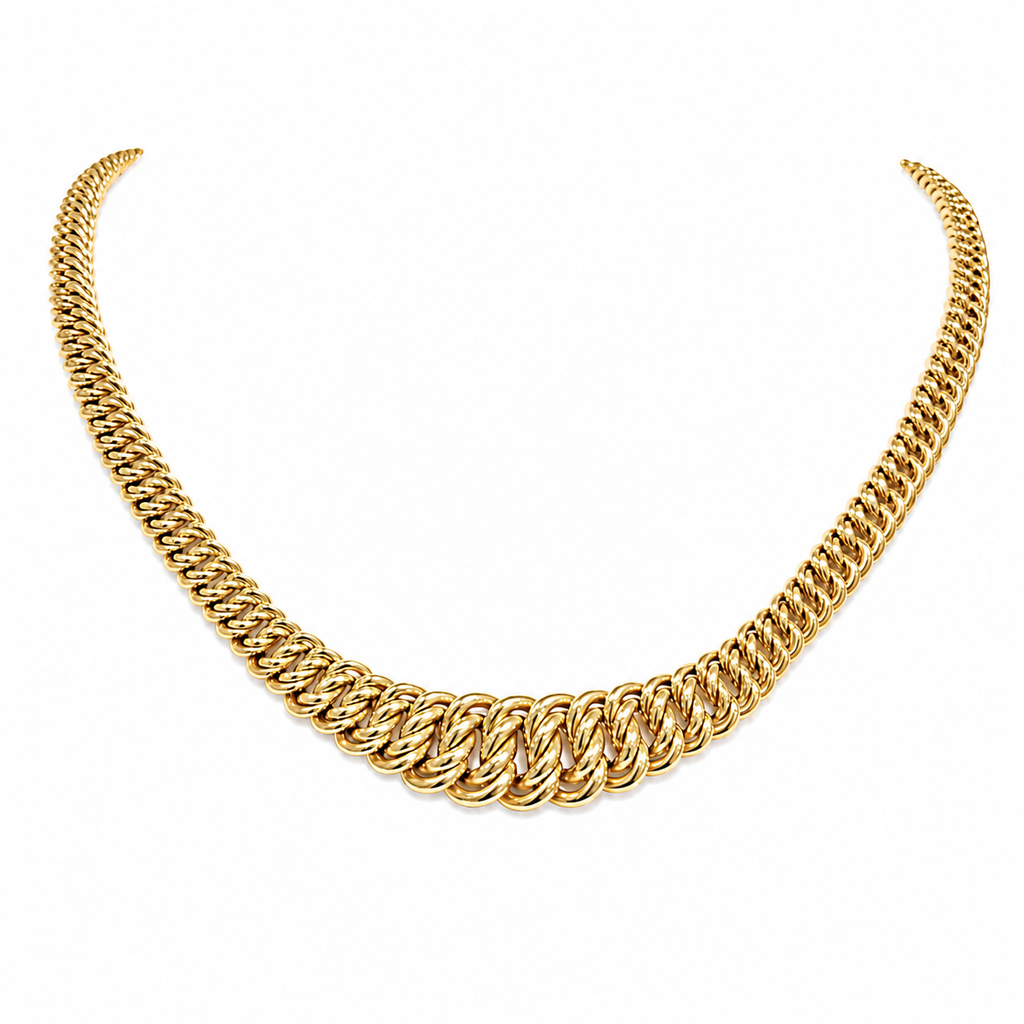 10kt Yellow Gold Princess Choker