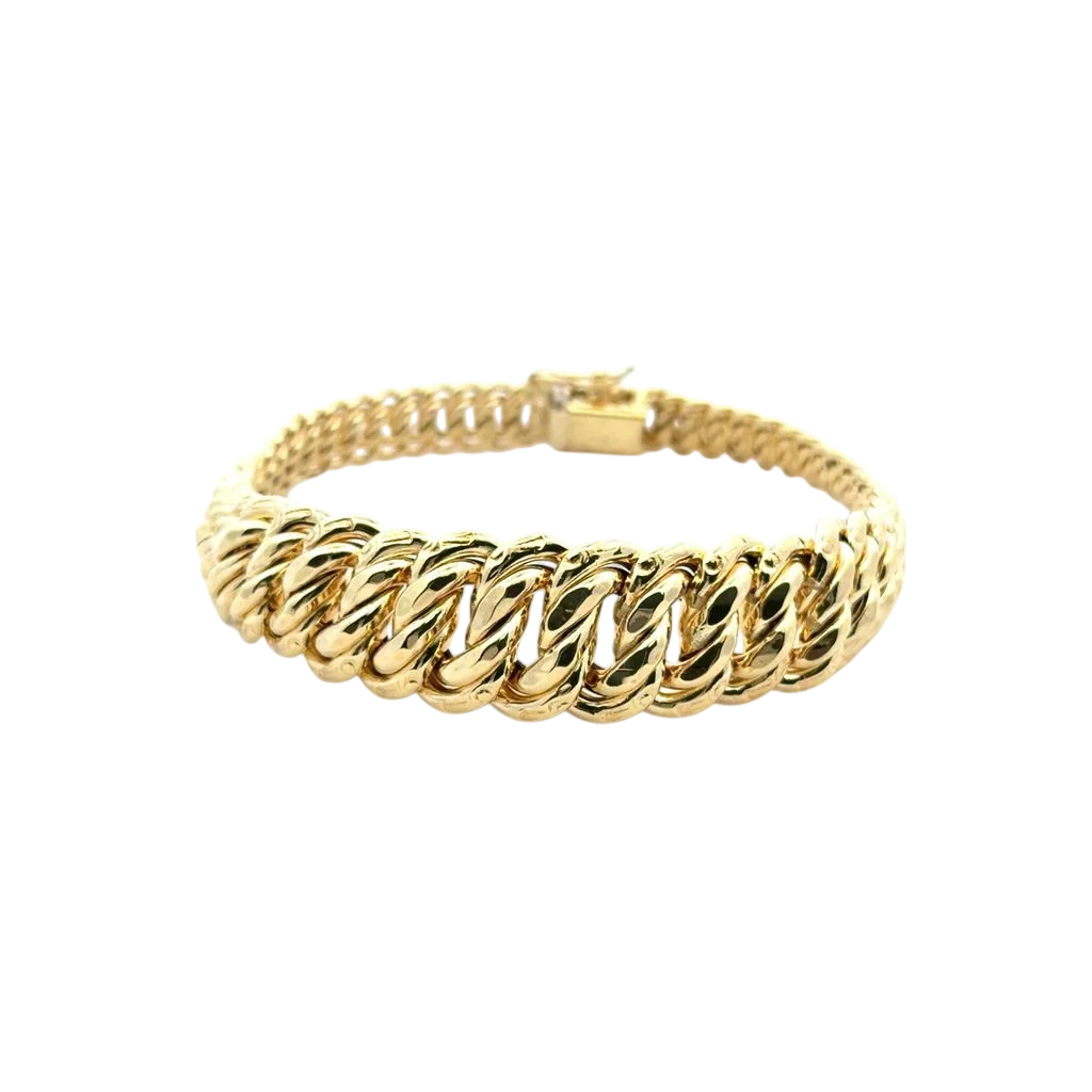 10kt Yellow Gold princess-cut bracelet