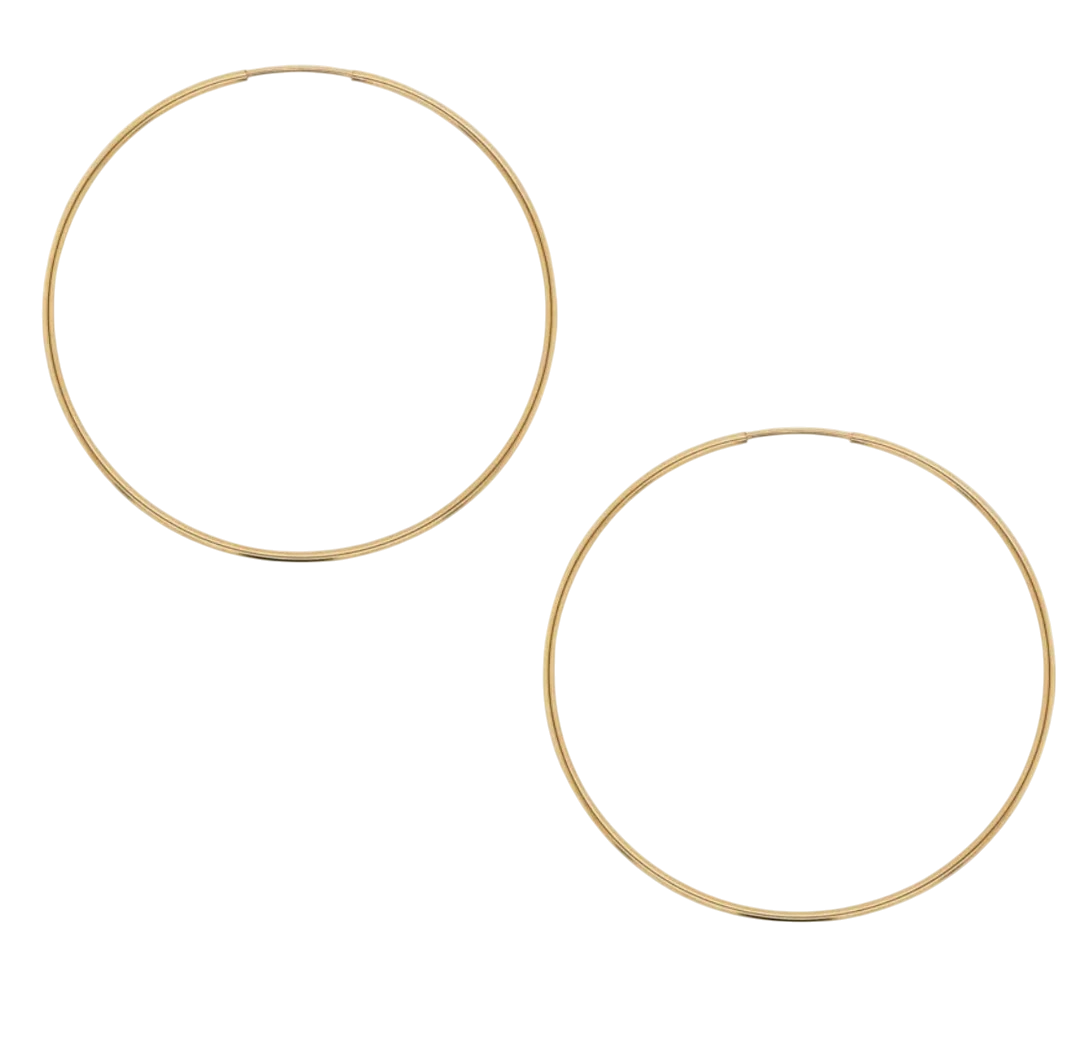 14kt Yellow Gold Big Hoops