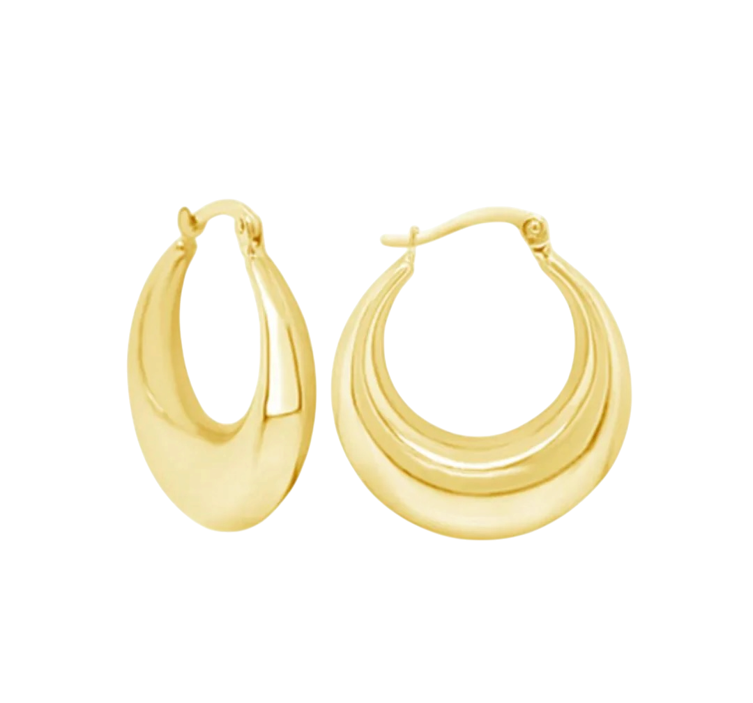 14kt yellow gold hoops