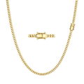 10kt yellow gold Solid Cuban link chain 3mm 18in